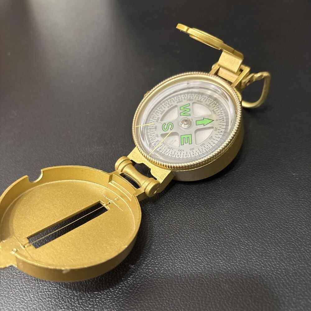 VTG 1980s Engineer Portable Outdoor Navigation floating Compass  metal case